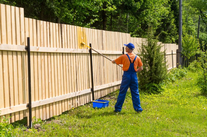 Fence Painting in Spring